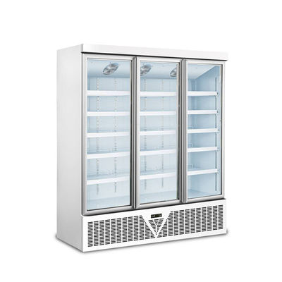 εμπορικό ψυγείο επίδειξης γυαλιού δοχείων ψύξης πορτών γυαλιού 1600L 800W